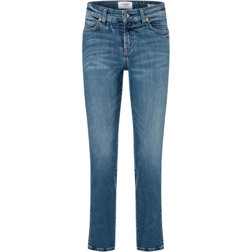 Skinny Jeans with Slit - 5 Pockets , female, Sizes: XS - CAMBIO - Modalova