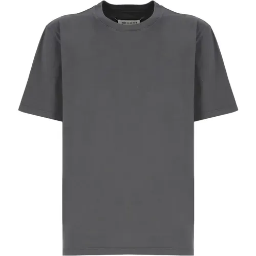 Graues Baumwoll-T-Shirt mit Iconic 4 Stichen , Herren, Größe: S - Maison Margiela - Modalova