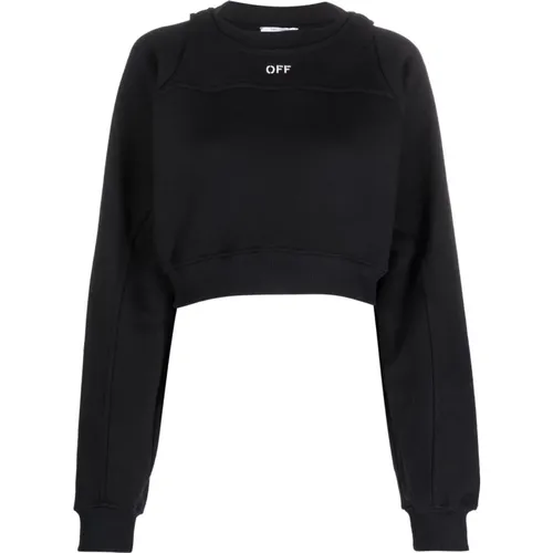 Schwarzer Sweatshirt Aw23 Damenmode , Damen, Größe: S - Off White - Modalova