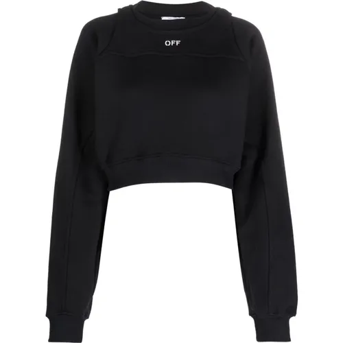 Schwarzer Sweatshirt Aw23 Damenmode - Off White - Modalova