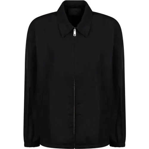 Shirt Jacket Poplin Texture , male, Sizes: M, L, S - Prada - Modalova