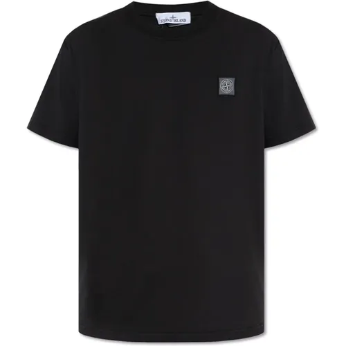 T-Shirt mit Logo-Patch , Herren, Größe: XL - Stone Island - Modalova