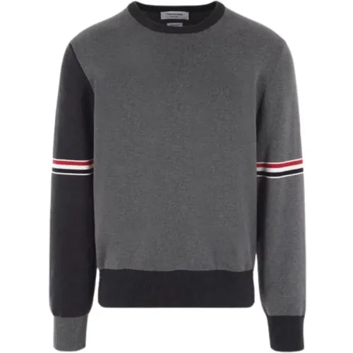 Soft Fit Sweater with 4-Bar Detail , male, Sizes: L - Thom Browne - Modalova