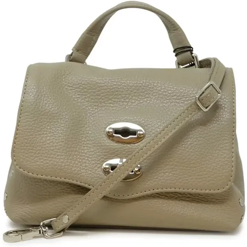 Taupe Leather Shoulder Bag Aw23 , female, Sizes: ONE SIZE - Zanellato - Modalova