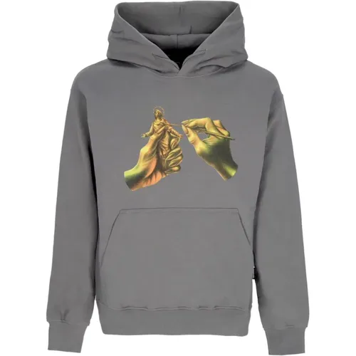 Grauer Hoodie mit Kängurutasche , Herren, Größe: XS - Propaganda - Modalova