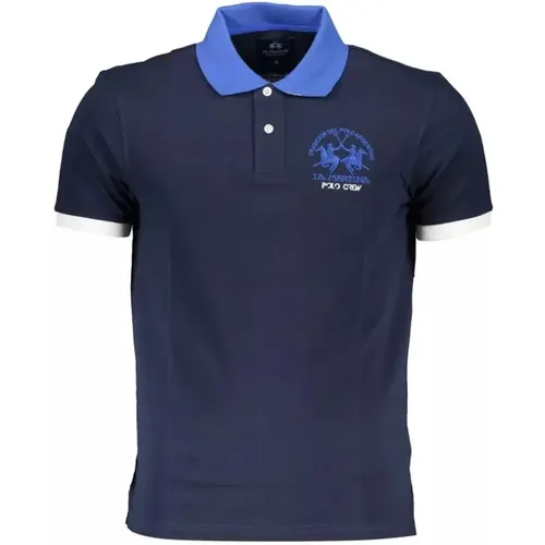 Blaues Poloshirt mit Kontrastierenden Details , Herren, Größe: XL - LA MARTINA - Modalova