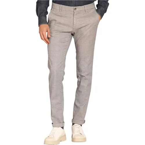 Slim Fit Chino Hose mit Chevron Muster , Herren, Größe: L - Mason's - Modalova