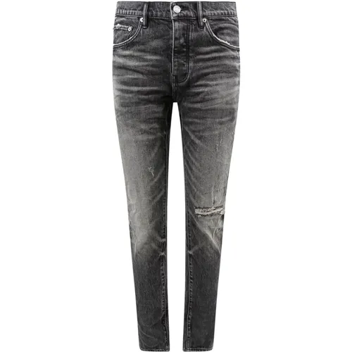 Slim Fit Denim Trouser , male, Sizes: W34, W32 - Purple Brand - Modalova