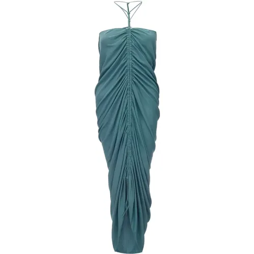 Glänzendes Viskosekleid mit Drapierung , Damen, Größe: L - Bottega Veneta - Modalova