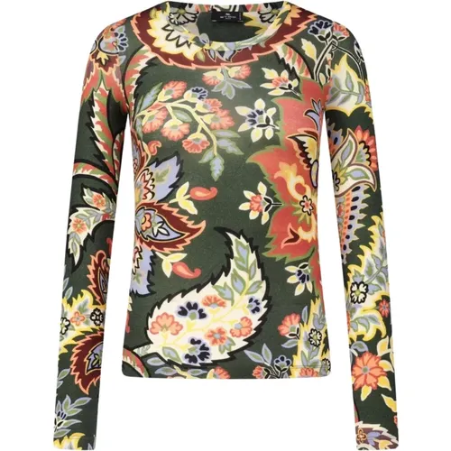 Blumiges Langarm-Shirt , Damen, Größe: XL - ETRO - Modalova