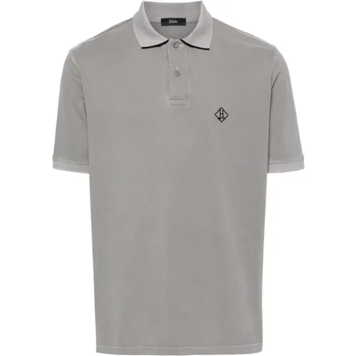 T-shirts and Polos Grey , male, Sizes: XL, S, M, 2XL - Herno - Modalova
