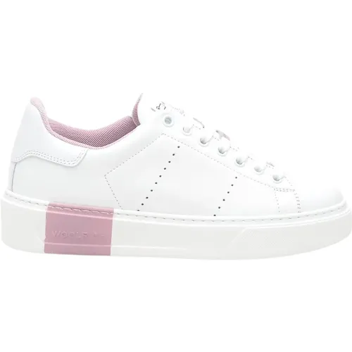 And Pink Leather Sneakers , female, Sizes: 6 1/2 UK - Woolrich - Modalova