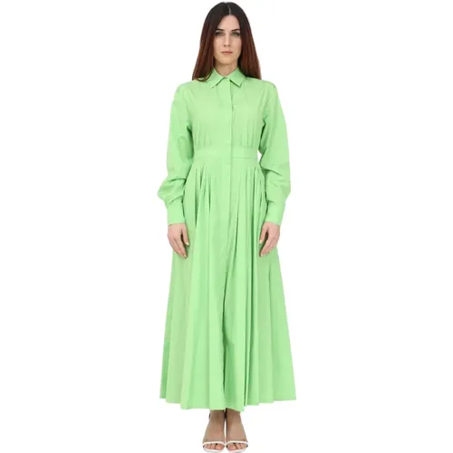 Langes Grünes Baumwollkleid für Frauen , Damen, Größe: M - Max Mara - Modalova