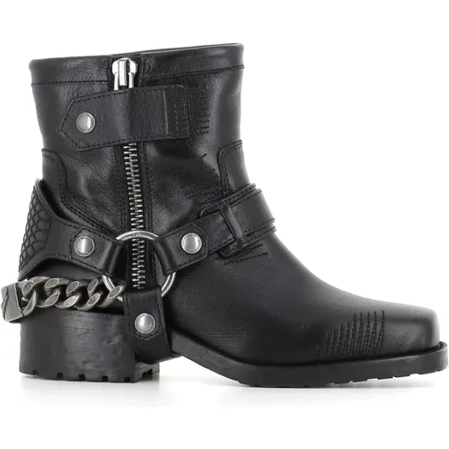 Schwarze Stiefeletten mit eckiger Spitze - Zadig & Voltaire - Modalova