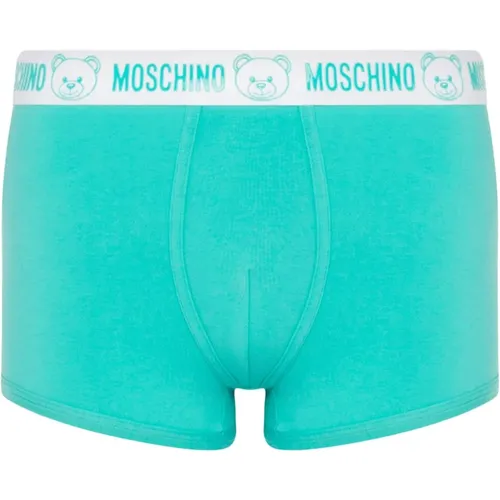 Türkis Boxer Briefs Regular Fit , Herren, Größe: M - Moschino - Modalova