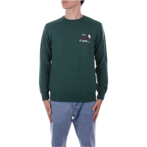 Grüner Logo Pullover Regular Fit , Herren, Größe: S - Saint Barth - Modalova