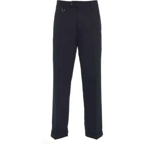 Turned-Up Hem Trousers , male, Sizes: M, L - Paolo Pecora - Modalova