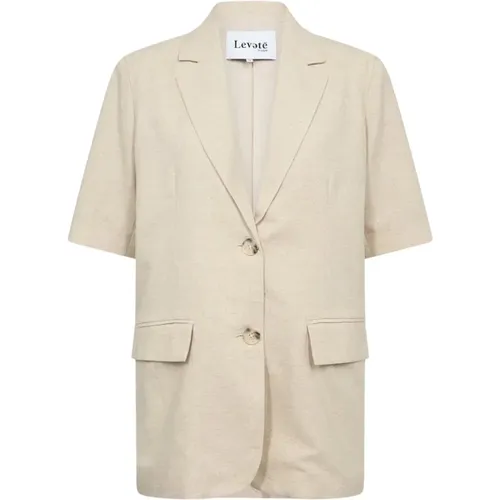 Sand Gavin Short Sleeve Linen Jacket , female, Sizes: XS, M, S - Levete Room - Modalova