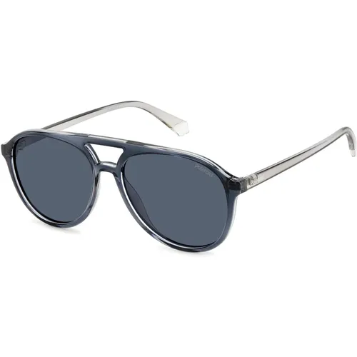 Grey Blue Sunglasses,Stylish Sunglasses in Dark Havana/,/Dark Grey Sunglasses - Polaroid - Modalova