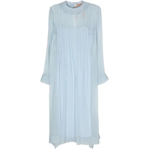 Fabric Dress , female, Sizes: XL - N21 - Modalova