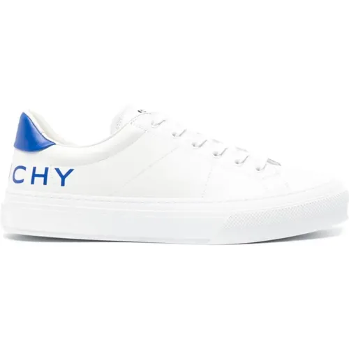 Sneakers with Blue/ Logo Print , male, Sizes: 5 UK, 8 UK, 6 1/2 UK, 9 UK, 5 1/2 UK, 10 UK, 7 1/2 UK, 11 UK, 8 1/2 UK, 7 UK, 9 1/2 UK, 6 UK - Givenchy - Modalova