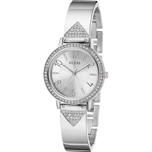 Luxury Tri Luxe Silver Stainless Steel Watch , female, Sizes: ONE SIZE - Guess - Modalova