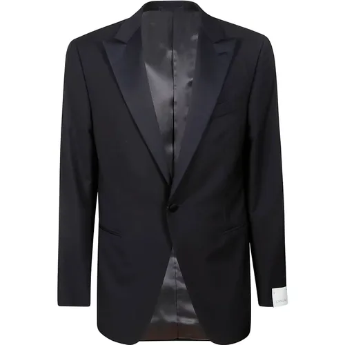 Wool Smoking Suit , male, Sizes: XL, 2XL, L, 4XL, M - Emanuela Caruso - Modalova