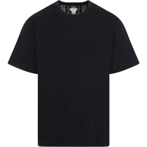 Navy Check T-Shirt Bottega Veneta - Bottega Veneta - Modalova