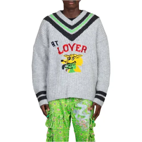 Hurt Lover Varsity Sweater , Herren, Größe: L - ERL - Modalova