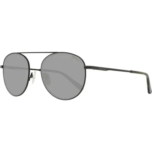 Schwarze Herren-Sonnenbrille Runde Grüne Gläser - Gant - Modalova