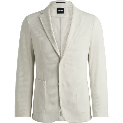 Modern Slim Fit Corduroy Blazer , male, Sizes: 2XL, XL, L, 3XL - Hugo Boss - Modalova