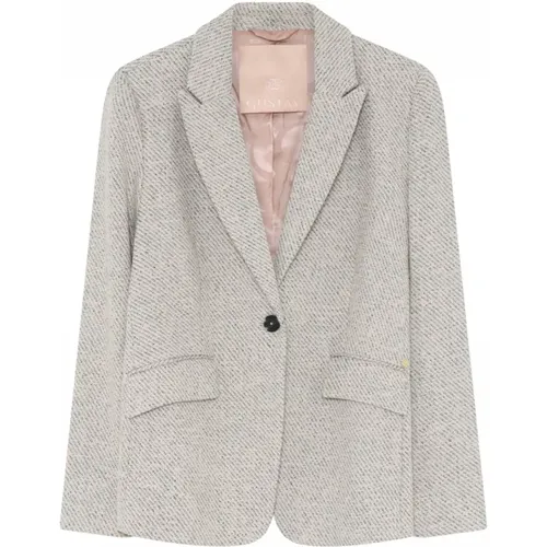 Eleganter Blazer mit V-Ausschnitt und Taschen , Damen, Größe: M - Gustav - Modalova