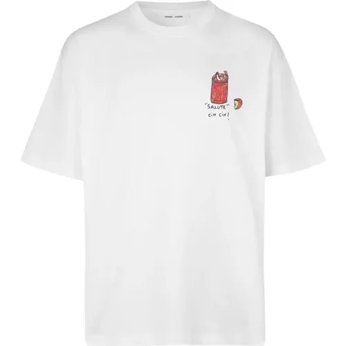 Skandinavisches Stil T-Shirt , Herren, Größe: L - Samsøe Samsøe - Modalova