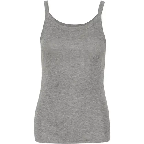 Rollneck Tank Top Grey Melange , female, Sizes: 2XL, M, L, XS, XL - Soaked in Luxury - Modalova