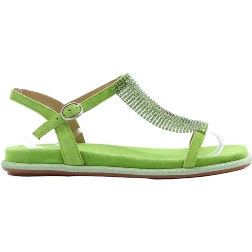 Stylish Flat Sandals for Women , female, Sizes: 5 UK - Alma en Pena - Modalova