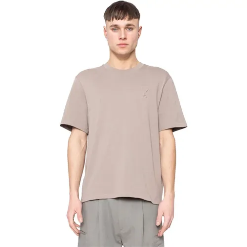 Light Taupe ADC T-Shirt - Minimalist Design, High-Quality Material , male, Sizes: 2XL - Ami Paris - Modalova