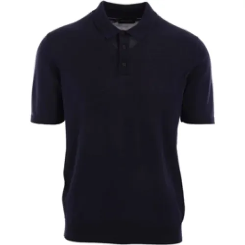 Blaues Baumwoll-Poloshirt von , Herren, Größe: L - Roberto Collina - Modalova