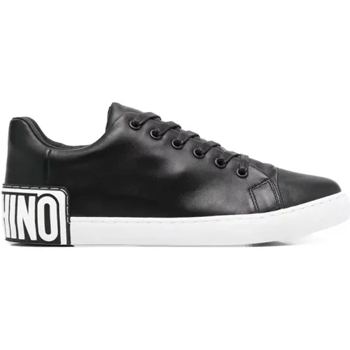 Schwarzer Logo Patch Sneaker für Herren , Herren, Größe: 40 EU - Moschino - Modalova