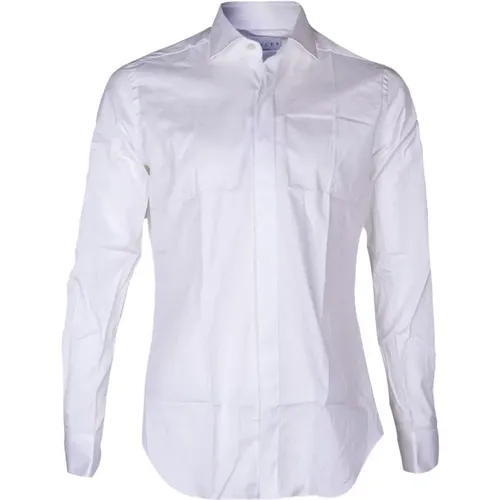 Men's Cotton Ceremony Shirt with Hidden Buttons and Classic Collar , male, Sizes: 4XL, 3XL, 2XL, L - Xacus - Modalova