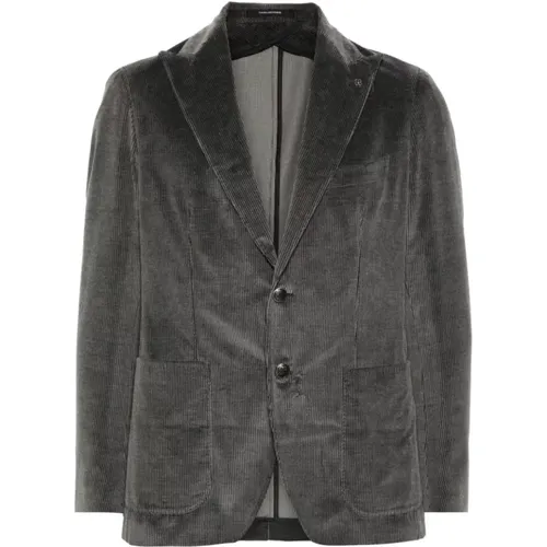 Anthrazit Baumwolle Kaschmir Blazer - Tagliatore - Modalova