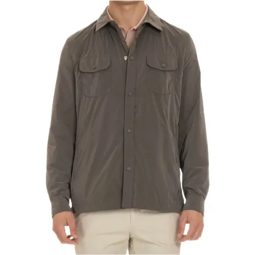 Lightweight Nylon Shirt Jacket , male, Sizes: XL, L, M - Moorer - Modalova