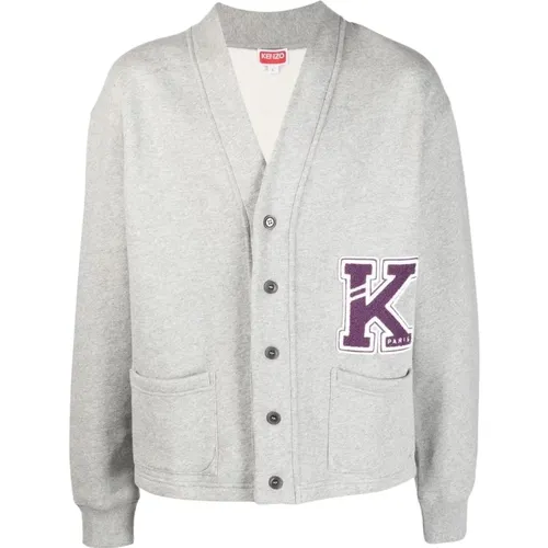 Varsity Cardigan Grau Herren , Herren, Größe: L - Kenzo - Modalova