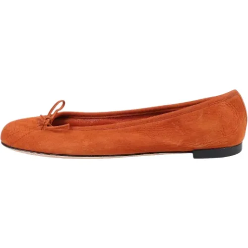 Pre-owned Suede flats , female, Sizes: 4 UK - Gucci Vintage - Modalova