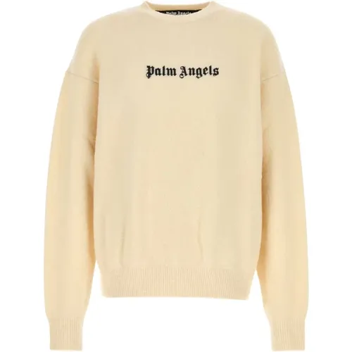 Stretch Wool Blend Sweater , Herren, Größe: L - Palm Angels - Modalova