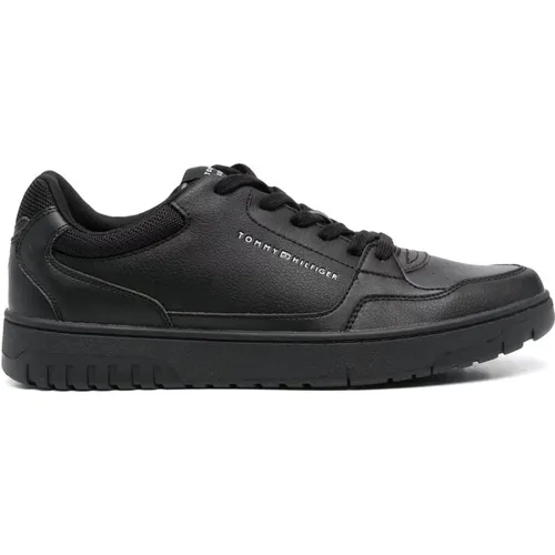 Leather Sneakers for Men , male, Sizes: 7 UK, 11 UK, 12 UK, 8 UK, 9 UK, 10 UK - Tommy Hilfiger - Modalova