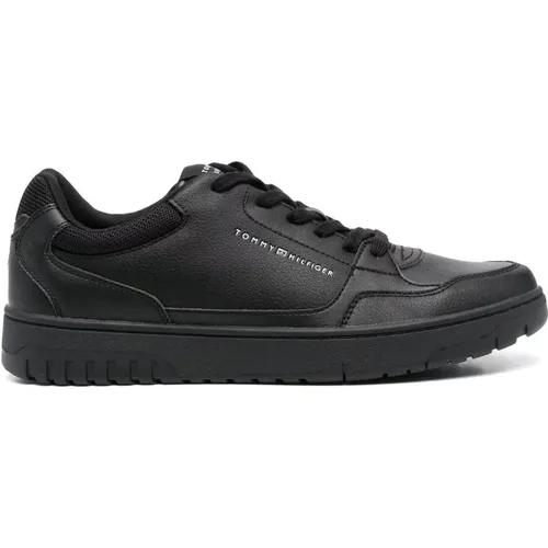 Leather Sneakers for Men , male, Sizes: 7 UK, 8 UK, 10 UK - Tommy Hilfiger - Modalova