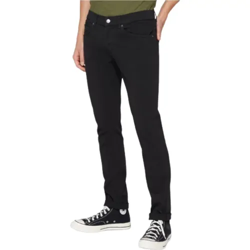 Schwarze Skinny Fit Jeans mit 4-Knopfverschluss , Herren, Größe: W31 - Dondup - Modalova
