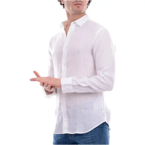 Linen Shirt , male, Sizes: XS, 2XL, S, XL, M, L - Armani Exchange - Modalova
