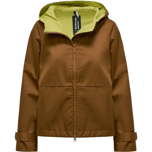 Jacket with hood and contrasting lining , female, Sizes: S, L - BomBoogie - Modalova