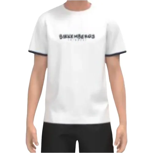 Herren Basic T-Shirt , Herren, Größe: L - Bikkembergs - Modalova